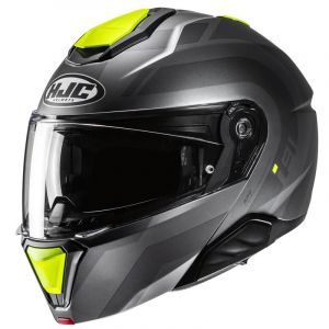 HJC Casque modulable i91 Arven MC3HSF gris/jaune fluo mat- S