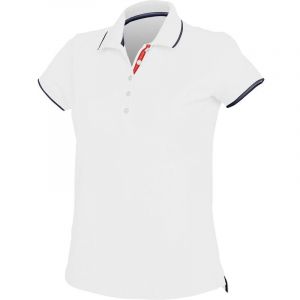 Kariban Polo maille piqué femme 100% coton Rouge / Blanc M