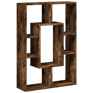 VidaXL Bibliothèque chêne fumé 63x20x90 cm bois d'ingénierie, étagère, étagère de rangement, support à livres, étagère à livres, étagère de stockage