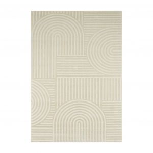Tapis intérieur motif graphique arches, crème, 160 x 230 cm