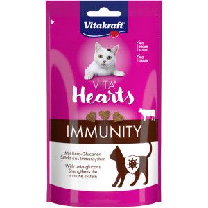 Vitakraft Snack Gatos Hearts Inmunity Ternera 40 G