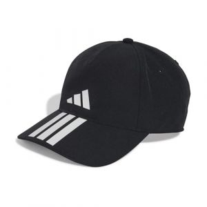 Adidas Unisex Baseball Cap 3 Stripes Climaproof, Black/White, XS-S