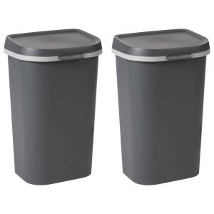 Image de Curver Poubelles Mistral 2 pcs 100 L Anthracite