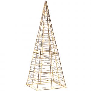 Beliani Décoration LED sapin de noël 60 cm argenté