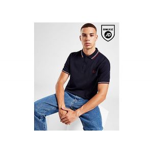 Fred Perry Polo Double Liser&eacute; Homme - Navy, Navy - Taille L
