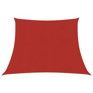 Voile toile d'ombrage parasol 160 g/m&sup2; PEHD 3/4 x 3 m rouge 02_0009265