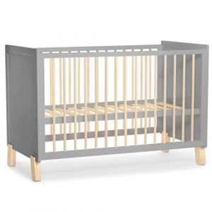 Image de Lit Bébé Evolutif Nico Grey 60 x 120 cm