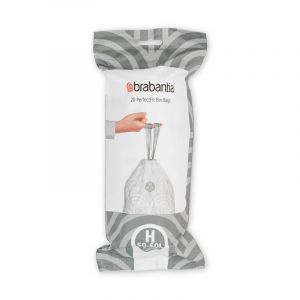 Image de Brabantia Sac poubelle PerfectFit, Code H, 50-60L - White