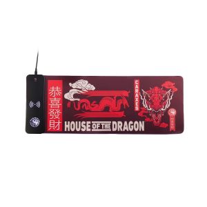 Numskull - House of Dragons - Tapis de souris de jeu XXL et chargeur sans fil - MNS Tapis de souris - CL-154921