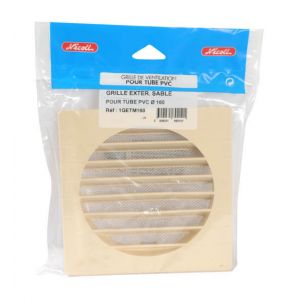 Nicoll Grille extérieure pour tube Ø160 mous.sable, en sachet 1GETM160 -