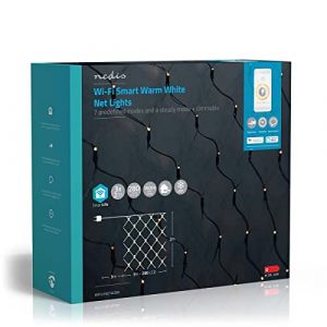 Nedis SmartLife - LED D&eacute;corative - Rapporter - Blanc Chaud - 280 LED's - Ext&eacute;rieur - Motifs de Mouvement - 3 x 2m - Android/iOS