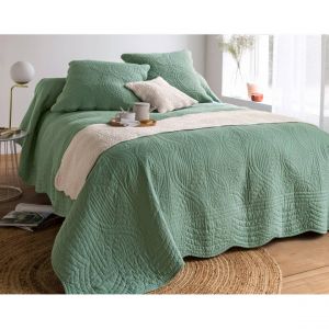 Image de Plaid BAILLARGUES vert en coton