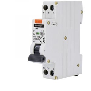 Disjoncteur différentiel 1P - 20A - Type a - 30mA - Rail din - Protection contre les surintensités