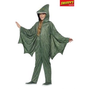 Pterodactyl Dinosaur Cost e Green With Hooded All In One Attac d Wings [Vêtements]