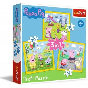 Image de Trefl 3 Puzzles : Peppa's happy day / Peppa Pig