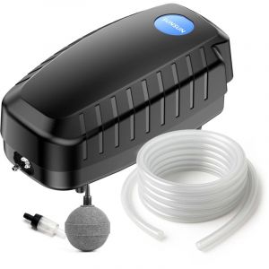 Sunsun CAP-10 Pompe Aquarium à air 4W Bulleur 3 m³ Débit 5 L/min Longueur 3 m Pierre à bulle Clapet ani-retour 4 Sorties d'air Aérateur Diffuseur