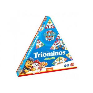 Triominos junior pat patrouille enfant 3 ans plus - couleurs nombres puzzle - jeu observation - set dominos triangle + carte