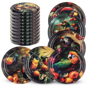 Fi82 Bouchons de bocaux, bouchons de bocaux, couvercles, miel, 10 pièces, 6 clips