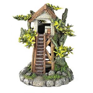 Nobby Décoration d'aquarium maison perchée avec plantes Pet