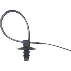 Restagraf Lanière à Ancrage en Sachet pour Véhicules Renault/Peugeot/Peugeot/PSA/Citroën/Opel, 150mm x 5mm, Noir, Lot de 10