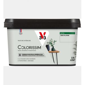 V33 Peinture intérieure Colorissim Satin Vapeur verte 2,5L