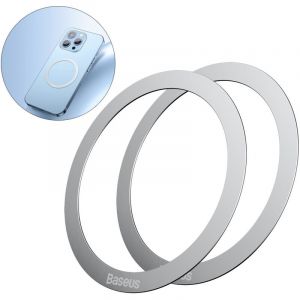 Baseus Bague de téléphone magnétique Halo Series SET de 2, argent