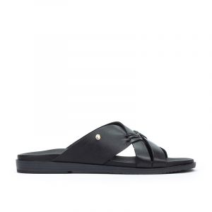 Pikolinos Sandales plates en cuir FORMENTERA W8Q - Couleur NEGRO - Taille 41
