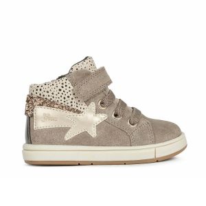 Geox Baskets montantes zippées Trottola Gris Fumé - Taille 20;21;22;23;24;25;26;27
