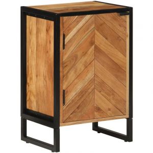 VidaXL Armoire de salle de bain bois massif d'acacia et fer