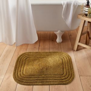 Tapis de bain coton recyclé tufté, Romane Bronze Taille 50X70 cm;60X100 cm;70X120 cm