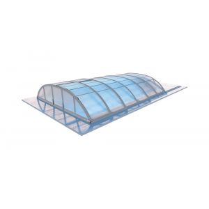 Image de Abri de piscine Horizon pour les mod&egrave;les 6,20x3 m - BAS87, BAS787 - polycarbonate alv&eacute;olaire 8 mm - Couleur Ral7037 Gris