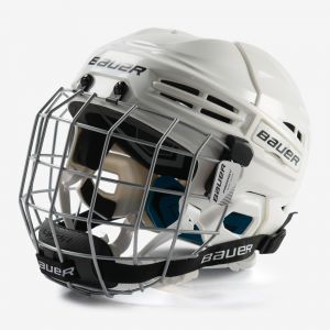 Bauer Enfants Casque de Hockey sur Glace Nit Prodigy Serie pour Kids Casque avec Grille de Protection pour Hockey sur Glace Taille Unique weiß