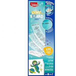 Maped Creativ – Lumi’Board Recharge Espace - Pour machine à dessiner lumineuse enfant – 30 fiches d’activités éducatives pour apprendre à dessiner – Compatible avec tous les Lumi’Board