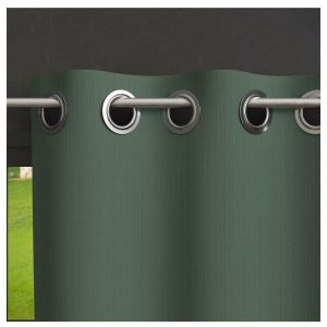 Soleil d'Ocre Rideau occultant à oeillets 135x250 cm boheme kaki, par Vert