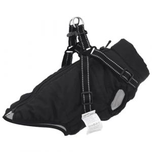 VidaXL Manteau pour Chiens avec Harnais imperm&eacute;able r&eacute;fl&eacute;chissant L28, Manteau d'hiver pour Chien, Manteau pour Chien et Harnais, Manteau pour Chiot avec Harnais