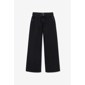 Le Temps des Cerises Pantalon enfant Jeans wide leg alexgi taille haute noir n°0