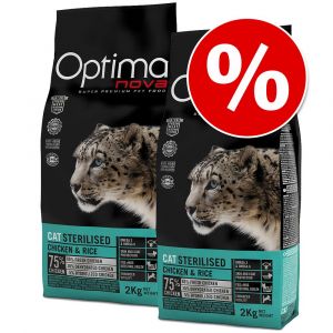 Optima Nova Aliment pour Chats Adultes ãptima Nova Sterilised poulet et riz