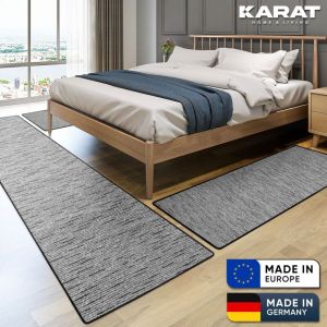 Descente de lit Geneva Gris anthracite 1 tapis 67 x 250 cm + 2 tapis 67 x 140 cm