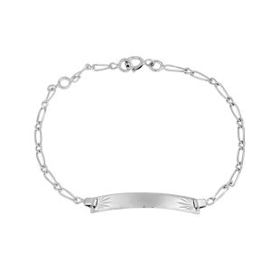 Cleor Gourmette en Or 375/1000 Blanc