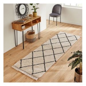 Image de Tapis de couloir style berbère, Jiraya Blanc