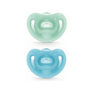 Nuk Sucette en silicone Sensitive 6 - 18M 2 pièces