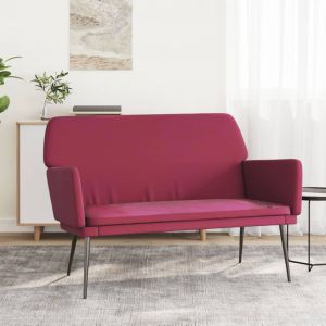 VidaXL Banc Rouge bordeaux 108x79x79 cm Velours Wine red
