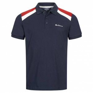 Ben Sherman Stripe Hommes Polo 0065225-MARINE FONCÉE