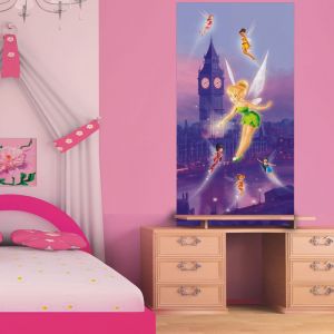 Image de AG Poster porte Fée Clochette à Londres Disney Fairies intisse 90X202 CM ART