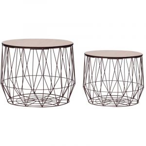 Image de VidaXL Tables basses 2 pcs Cuivre