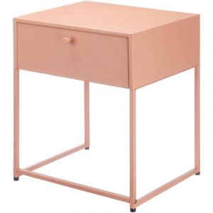 Wadiga Table d'appoint Marron Terre cuite Métal 42 x 50 x 35 cm