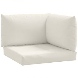 VidaXL Lot de 3 Coussins de Palette, Oreillers de Balcon, Coussins de Sièges Patio Jardinage Terrasse Extérieur, Crème 4002654