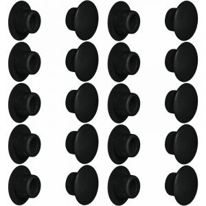 Cyclingcolors 10x cache trou 6mm noir RAL 9011 bouchon plastique capuchon protection meuble table chaise vis