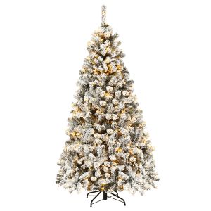 Coast 180 cm sapin de No&euml;l avec neige aiguilles PVC premium avec lumi&egrave;res LED Kunstbaum Christmas