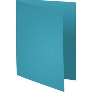 Exacompta Lot de 5 paquets de 100 chemises Forever 170 &agrave; bord d&eacute;cal&eacute; - 24 x 32 cm - Bleu clair - 421006E
